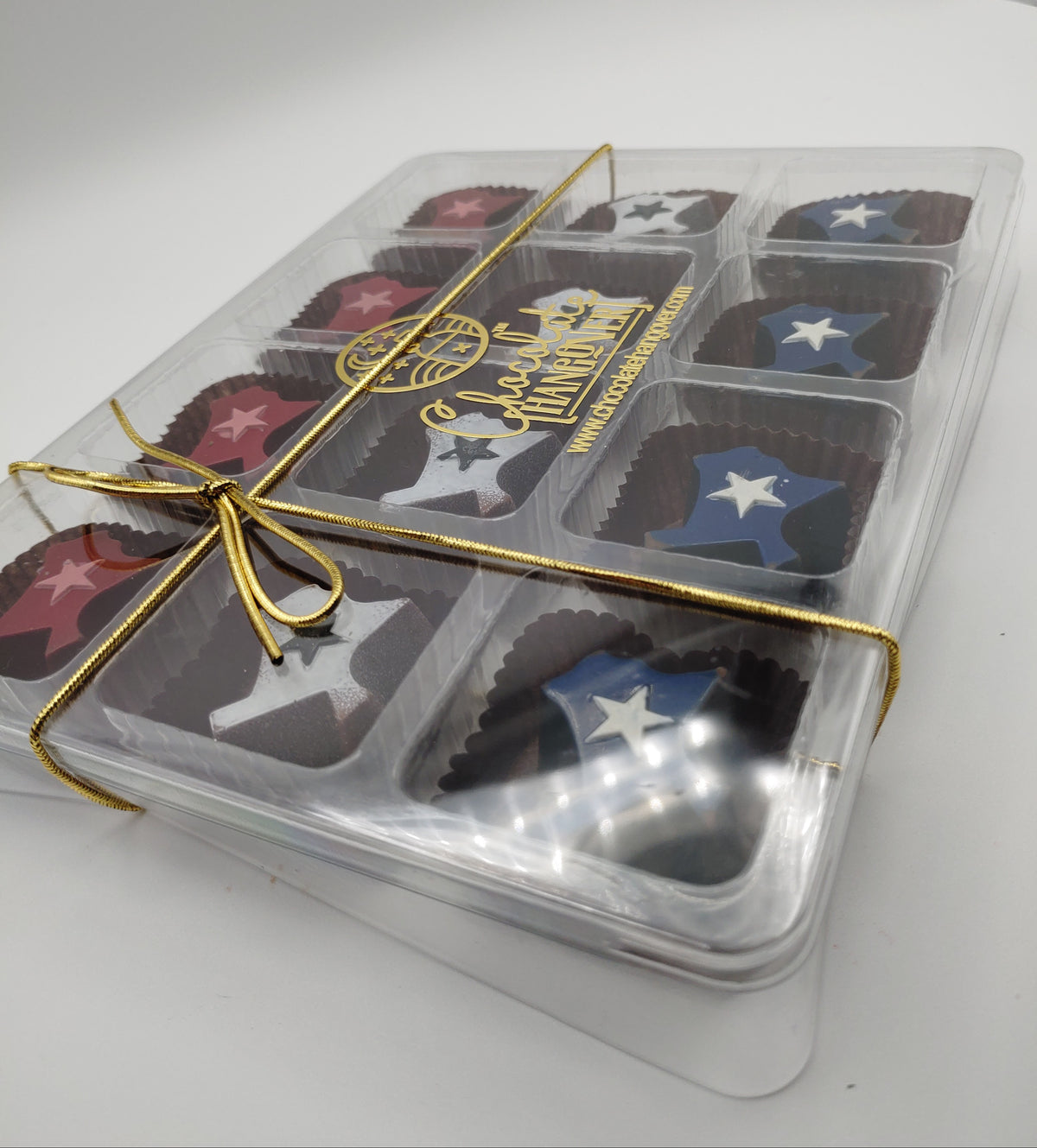 Red, White & Blue Texas-shaped Truffles